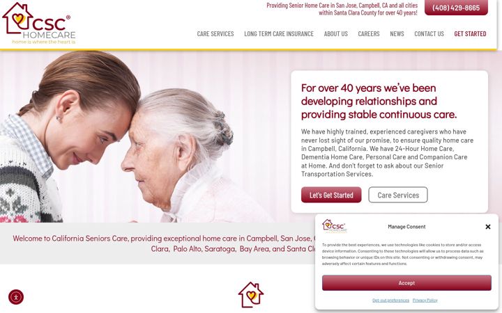 Screenshot of cschomecare.com
