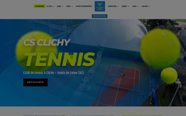 Screenshot of csclichytennis.com