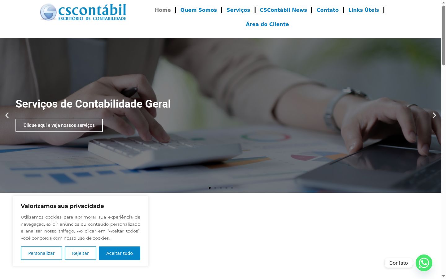 Screenshot des Einwilligungsbanners vor jeglicher Interaktion