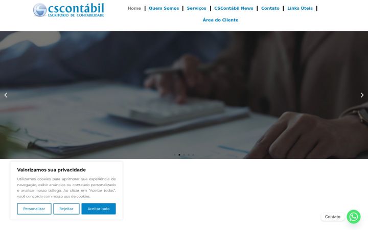 Screenshot of cscontabil.cnt.br