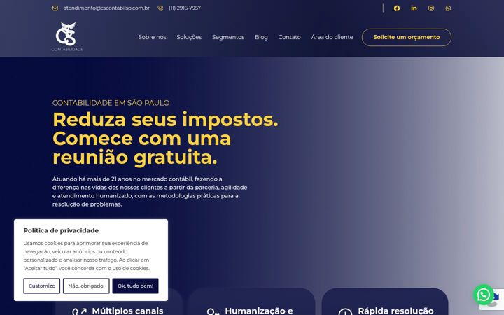 Snímek obrazovky cscontabilsp.com.br