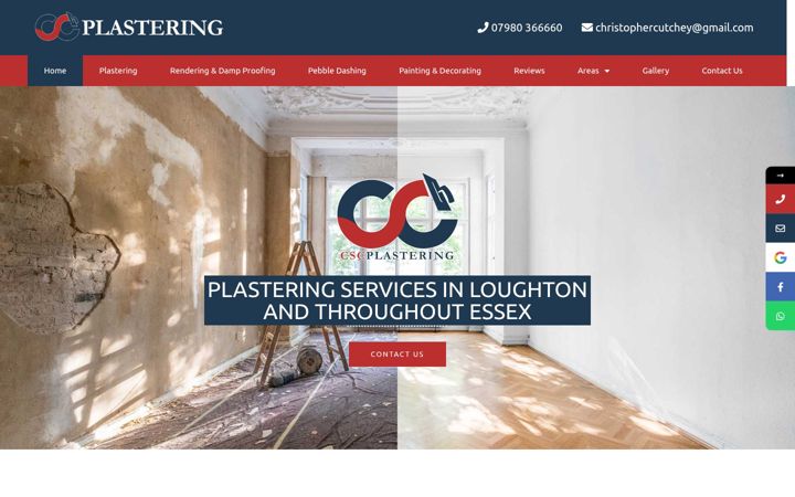 Screenshot of cscplastering.co.uk