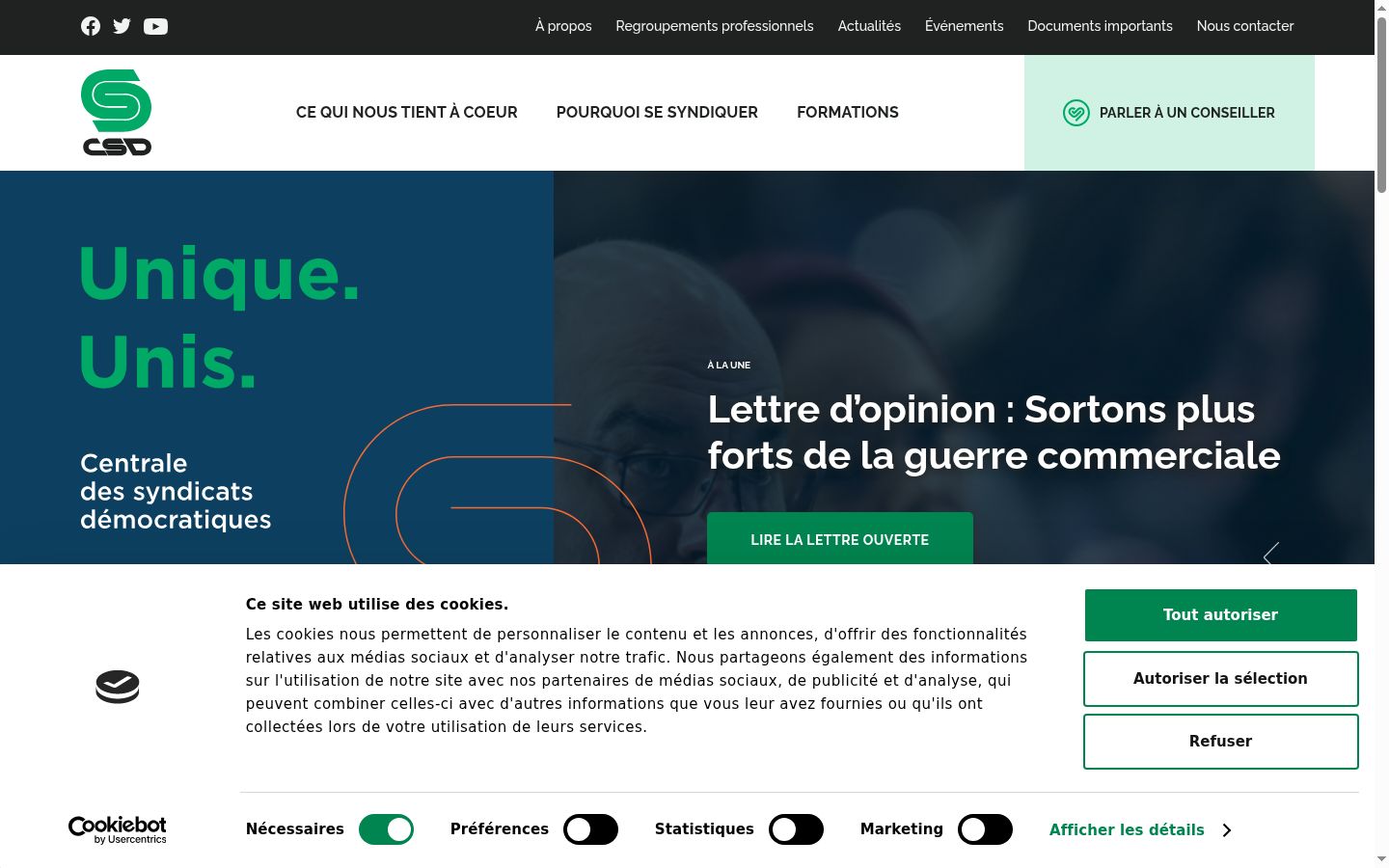 Screenshot tal-banner tal-kunsens muri qabel kwalunkwe interazzjoni