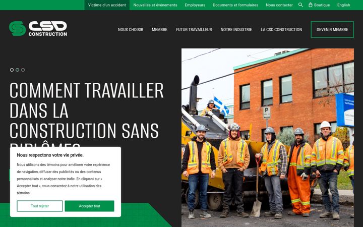 Screenshot of csdconstruction.qc.ca