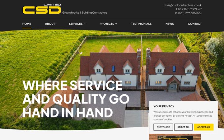 Screenshot of csdcontractors.co.uk