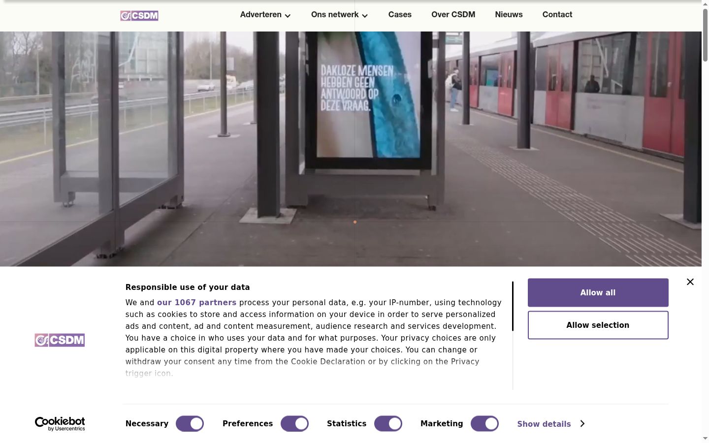 Screenshot tal-banner tal-kunsens muri qabel kwalunkwe interazzjoni