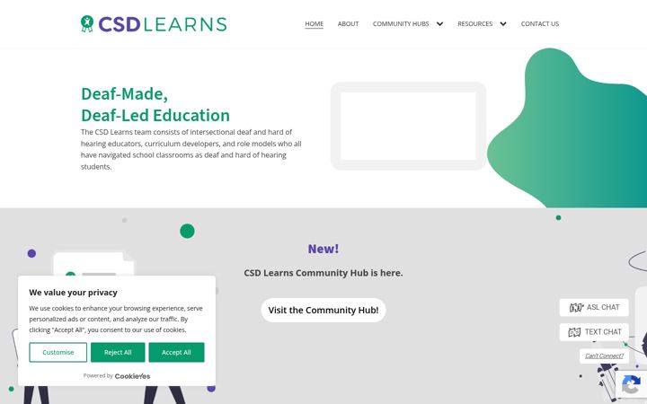Screenshot of csdlearns.com
