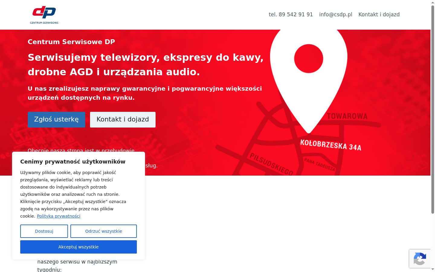 Snimka zaslona bannera za privolu prikazanog prije bilo kakve interakcije