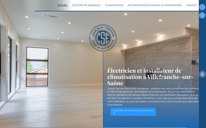 Screenshot stránky cse-electricite.fr