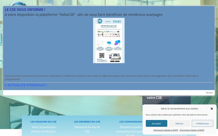 Captură de ecran a cse-espoir-cfdj.fr