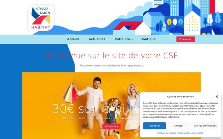 Captură de ecran a cse-granddijonhabitat.fr