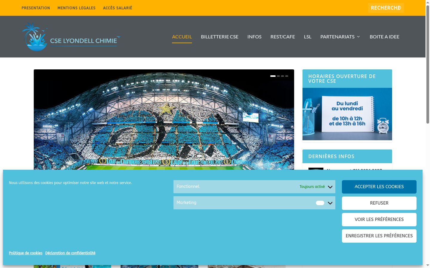 Captura de ecrã do banner de consentimento apresentado antes de qualquer interação