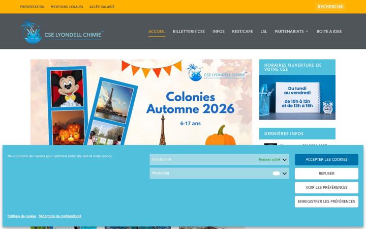 Captură de ecran a cse-lyondellchimiefrance.fr