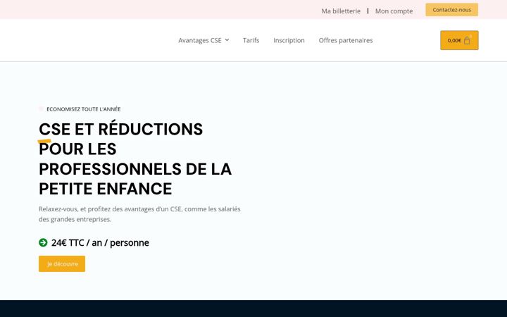 Captură de ecran a cse-petite-enfance.fr