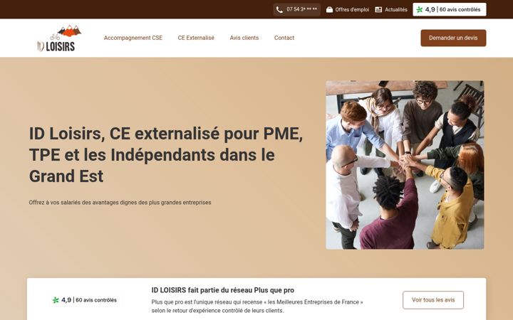 Captură de ecran a cse-tpe-pme.fr