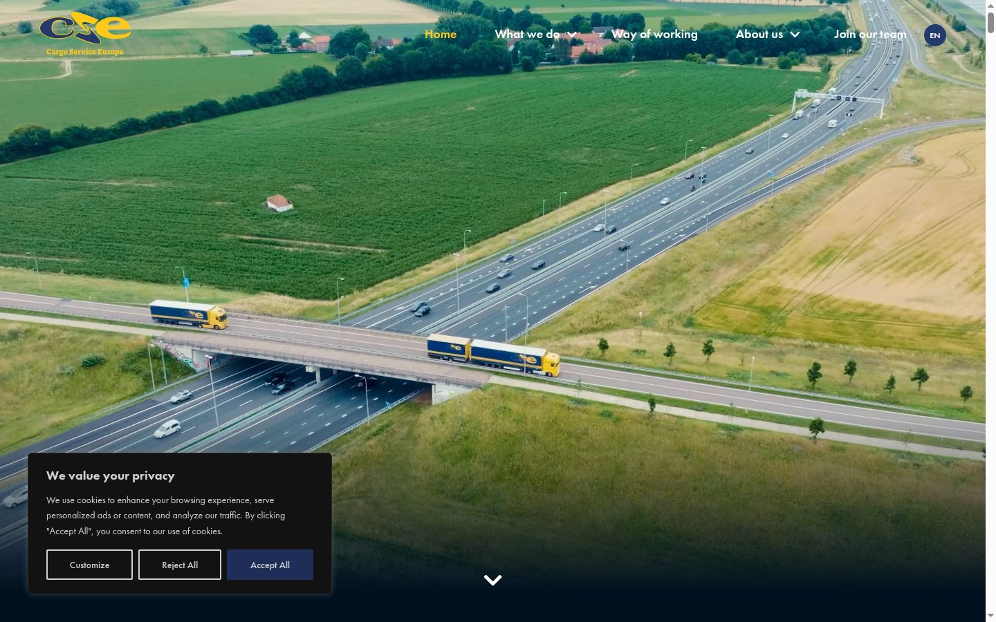 Screenshot of the consent banner shown before any interaction