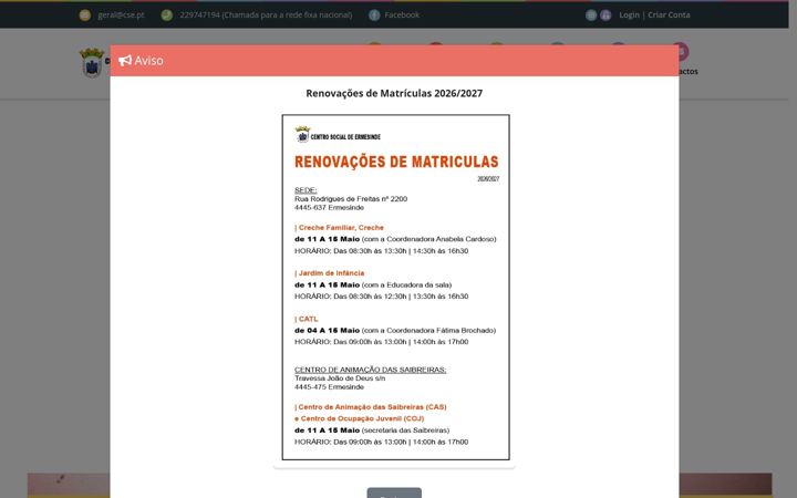 Screenshot of cse.pt