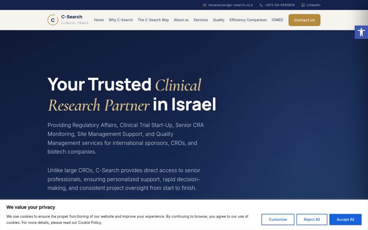 Screenshot of csearchisrael.com