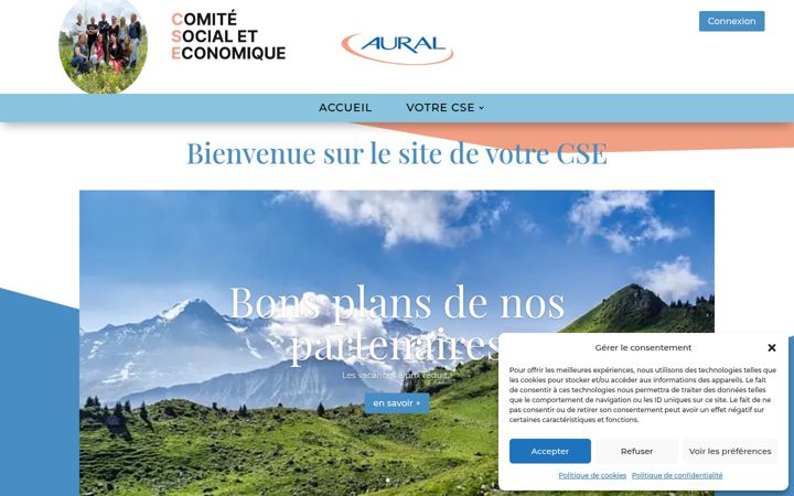 Captură de ecran a cseaural.fr