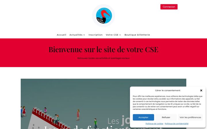 Screenshot of cseemonsg.fr