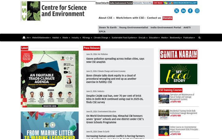 Screenshot of cseindia.org