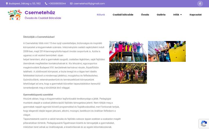 Screenshot ta' csemetehaz.hu