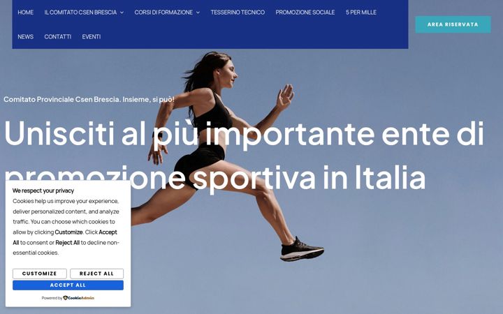 Screenshot of csen-brescia.it