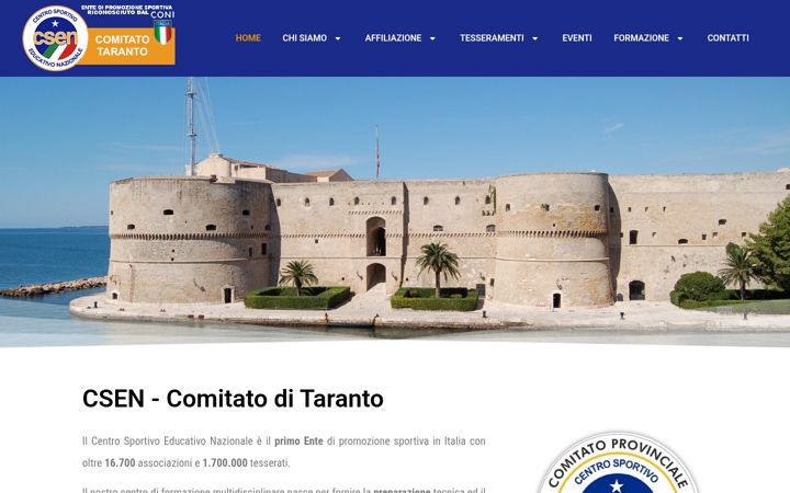Screenshot of csen-taranto.it