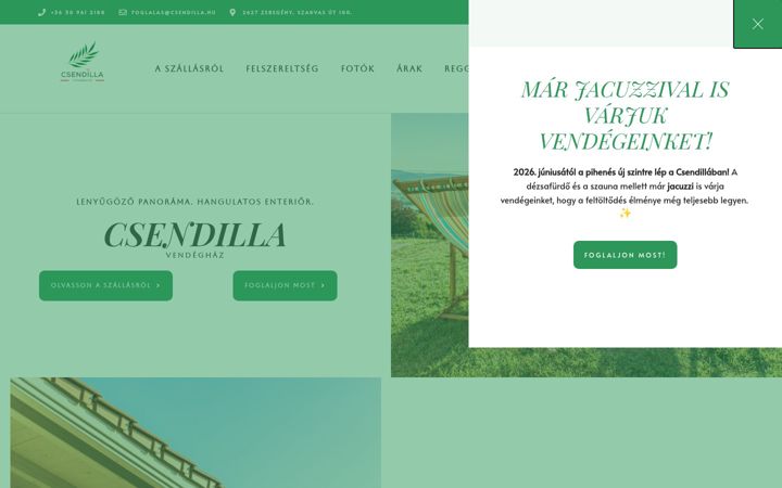 Screenshot ta' csendilla.hu