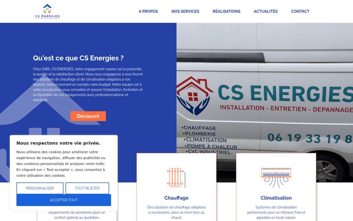Screenshot of csenergies.fr