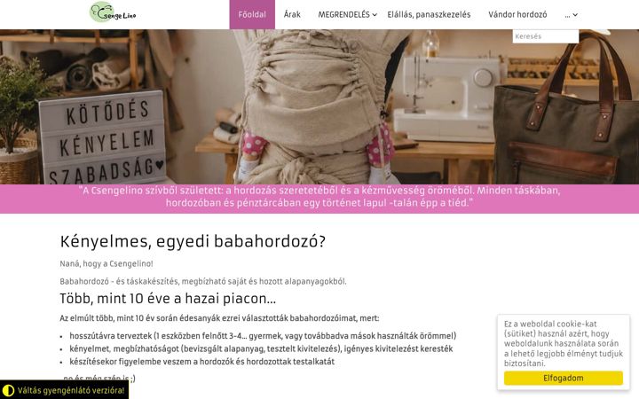 Screenshot ta' csengelino.hu