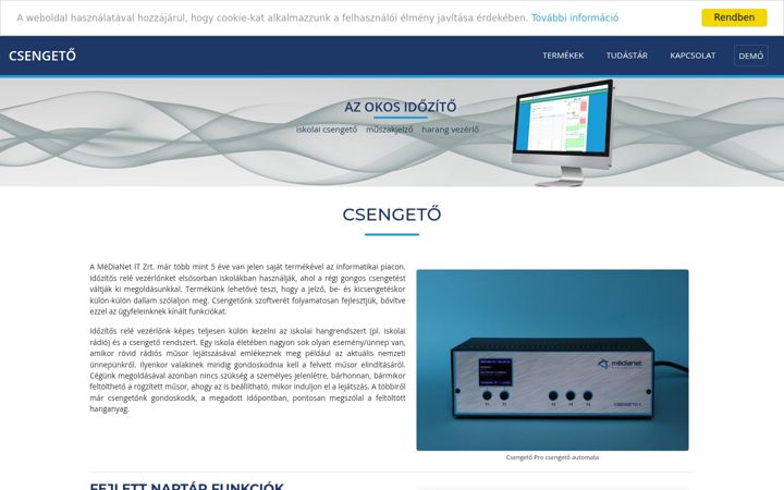 Screenshot ta' csengeto.hu
