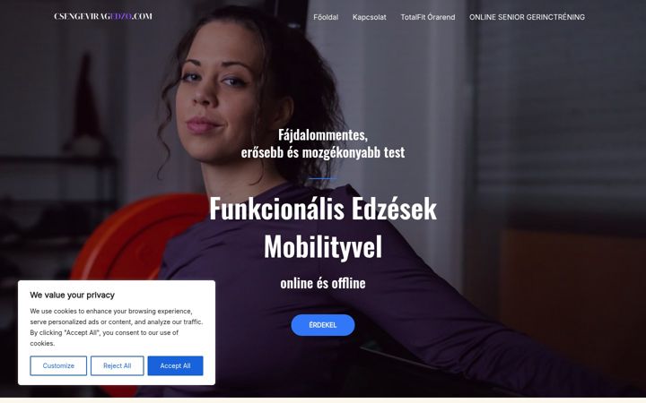 Screenshot of csengeviragedzo.com