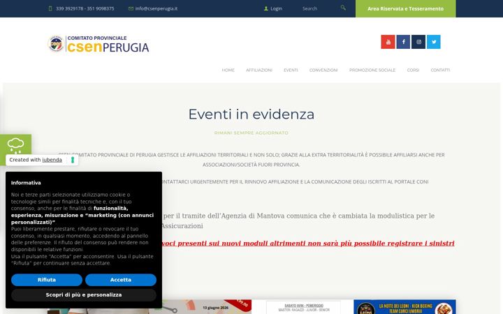 Skjámynd af csenperugia.it