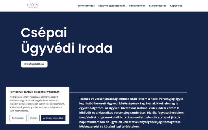 Screenshot ta' csepai.hu