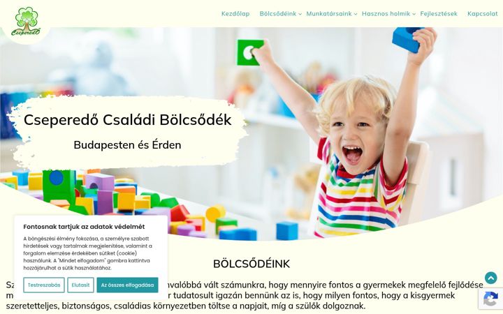 Screenshot ta' cseperedojatszohaz.hu