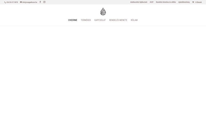 Screenshot ta' cseppekszer.hu
