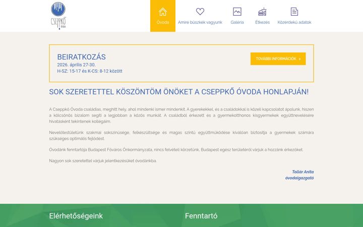 Screenshot ta' cseppovi.hu