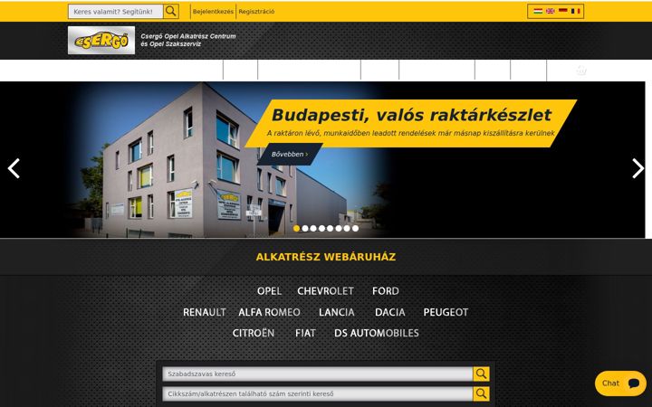 Screenshot ta' csergowebshop.hu