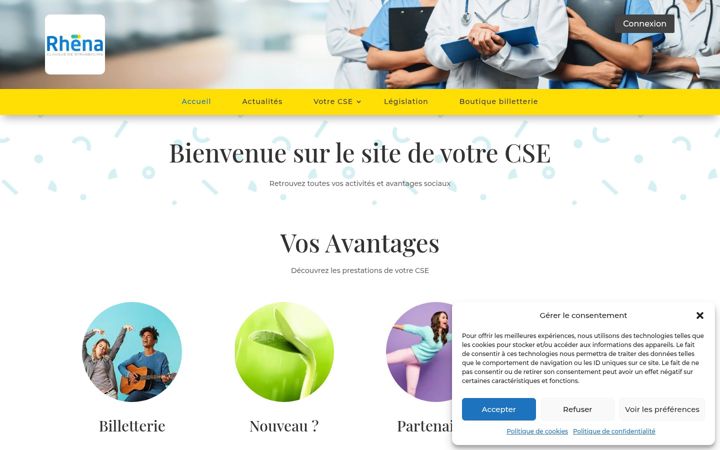 Screenshot of cserhena.fr