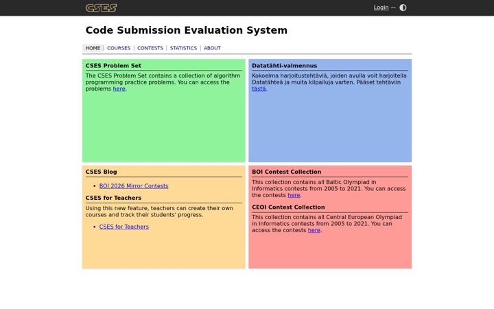Screenshot of cses.fi