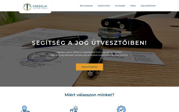 Screenshot of cseszlai.com