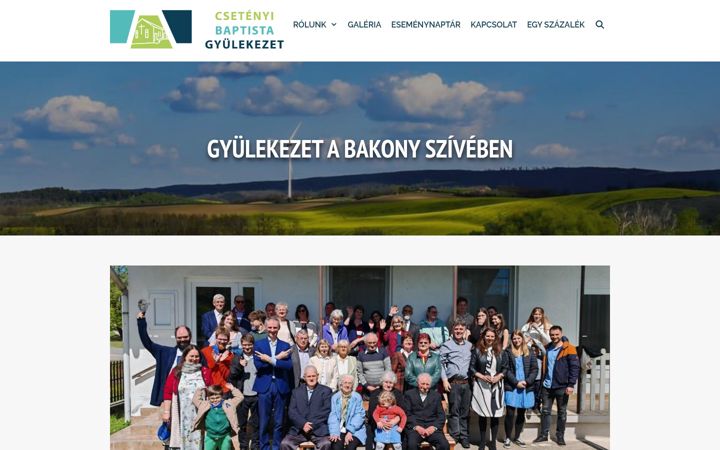 Screenshot of csetenyibaptista.hu