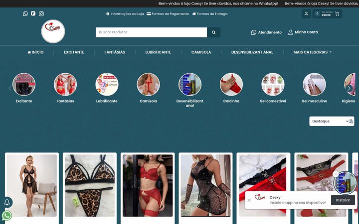 Screenshot of csexy.com.br