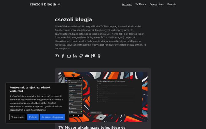 Screenshot of csezoli.eu