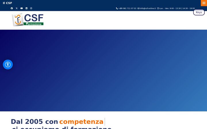 Screenshot of csf-formazione.it