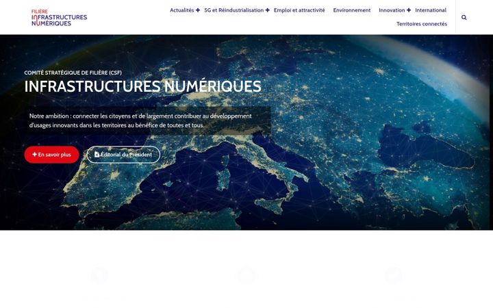 Skärmbild av csf-infrastructures-numeriques.fr