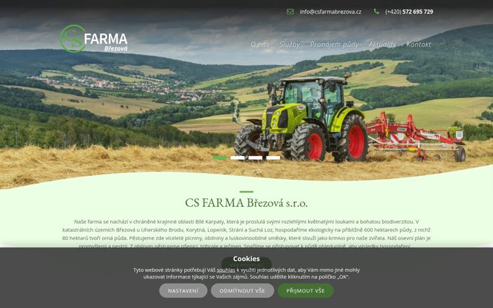 Екранна снимка на csfarmabrezova.cz