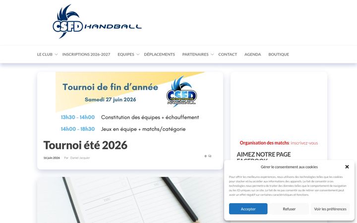 Screenshot of csfd-handball.fr