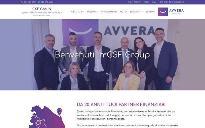 Snimka zaslona za csfgroup.it
